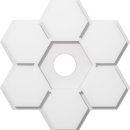 Daisy Architectural Grade PVC Contemporary Ceiling Medallion, 18OD X 3ID X 6 1/4C X 1P